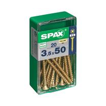 Koka skrūve, universāls Spax, 3.5 x 50 mm, dzeltena krās., 20 gab.