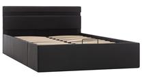 Lova dvigulė VLX Hydraulic Storage Bed Frame, 140 x 200 cm, juoda sp., be čiužinio, su grotelėmis