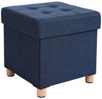 Pufas Songmics Ottoman Storage, mėlynas, 38 cm x 38 cm x 40 cm