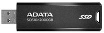 Išorinis diskas Adata SC610, SSD, 2000 GB, juoda sp.