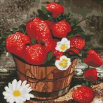 Dimantu mozaīka Ideyka Strawberry Bouquet, sarkana krās.