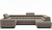 Kampinė sofa - lova Fectory, smėlio sp., 346 x 205 cm x 93 cm