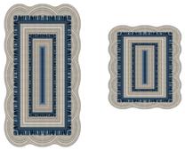 Vonios kilimėlių rinkinys Foutastic 21016315MV, mėlyna sp., 100 cm x 60 cm