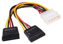 Adapteris Maclean 4 pin Molex male, SATA 15 pin female x2, 0.15 m