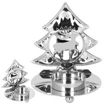 Žvakidė Springos Christmas Tree CA1055, metalas, 10 cm, sidabro sp.