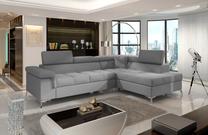 Kampinė sofa Eridano Soft 29, pilka sp., dešininė, 202 x 275 cm x 90 cm