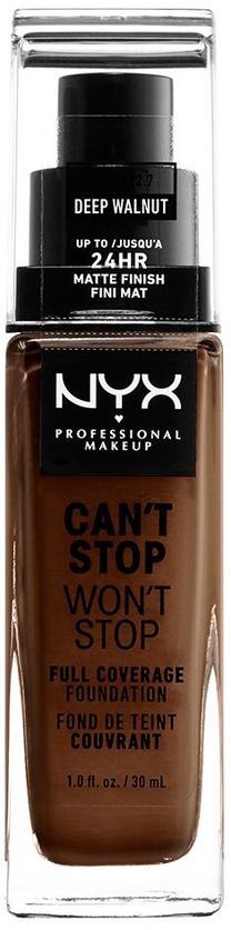Skystas makiažo pagrindas NYX Professional Makeup Can't Stop Won't Stop, tamsiai ruda sp., 22.7 deep walnut, 30 ml