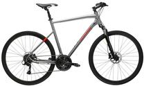 Dviratis hibridinis Kross Evado 4.0, 28 ", XL rėmas, sidabro sp./raudona sp.