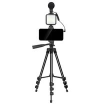 Elight M5 Vlog Telefono Fiksuotas Video & Foto komplektas su LED šviesa / Mikrofonu / Stovu 1.3m / nuotolinio valdymo pultu