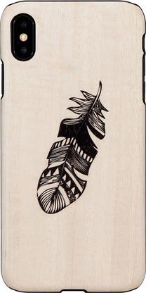 Telefono dėklas Man&Wood Indian Back Case, šviesiai ruda sp., Apple