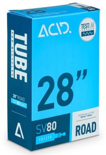 Dviračių padangų kamera ACID Road TUBE216, guma, juoda sp., 28"