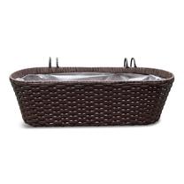 Balkoninis vazonas Domoletti 53000011110, plastikinis, Ø 50 cm, ruda sp.