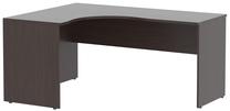 Kampinis rašomasis stalas Skyland Curved, 160 cm x 120 cm, 75.5 cm, ruda sp.
