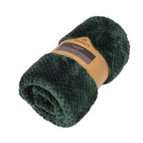 Pledas Domoletti WAFFLE, tamsiai žalia, 150 cm x 200 cm