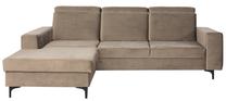 Kampinė sofa - lova Bodzio Sydney TSYNL-P15, ruda sp., kairinė, 195 x 257 cm x 92 cm