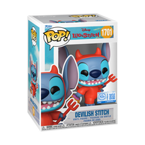Žaislinė figūrėlė Funko POP! Disney Devilish Stitch 1701, 9 cm, mėlyna sp./raudona sp.