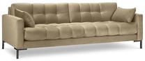 Sofa Micadoni Home Mamaia Velvet, smėlio ruda sp., 177 x 92 cm x 75 cm
