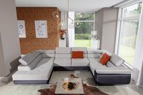 Kampinė sofa Letto Monolith 84, Monolith 97, pilka sp./šviesiai pilka sp., kairinė, 202 x 340 cm x 90 cm