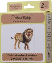 Puzle Mama Maluje Animals Of Africa 508610, 12 cm x 12 cm, 20 gab., daudzkrāsaina