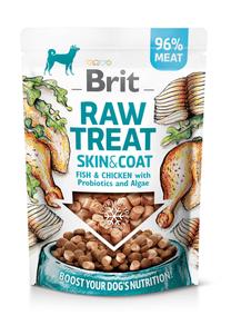 Gardums suņiem Brit Raw Treat Skin & Coat, zivs/vistas gaļa, 0.04 kg