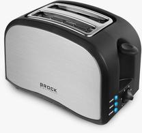 Tosteris Brock BT1003SS, melns krās./nerūsējošā tērauda krās.