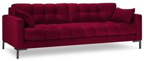 Sofa Micadoni Home Mamaia Velvet, raudona sp., 177 x 92 cm x 75 cm