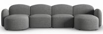 Sofa Micadoni Home Blair Panoramic Chenille, tamsiai pilka sp., 350 x 155 cm x 80 cm