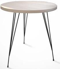 Kavos staliukas Kalune Design Sandalf, juoda sp./kreminė sp., 40 cm x 40 cm x 44 cm