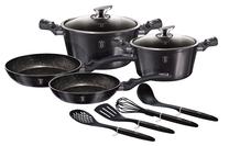 Puodų ir keptuvių rinkinys, su priedais Berlinger Haus Carbon Pro BH-6917