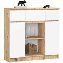 Komoda Akord Furniture Factory K100, ąžuolo sp., 98 cm x 35 cm x 101 cm