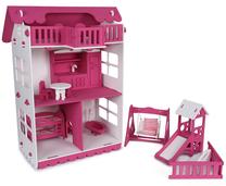 Кукольный домик Kalune Design Playhouse Set 290WDK2501, белый цв./розовый цв.