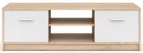 TV staliukas, ąžuolo/balta, 138.5 cm x 46.5 cm x 42.5 cm
