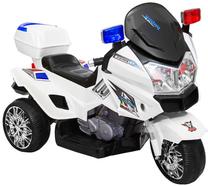 Vaikiškas elektrinis motociklas Lean Cars Police, balta sp.