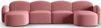 Sofa Micadoni Home Blair Panoramic, lašišinė sp., 350 x 155 cm x 80 cm