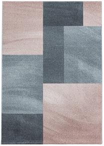 Kilimas vidaus Ayyildiz Efor Abstract Checkered, pilka sp./rožinė sp., 340 cm x 240 cm