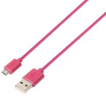 Laidas Sweex USB A male, Micro USB male, 1 m, rožinė sp.