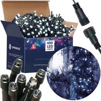 Spuldzīšu virtenes Springos CL0401, 25.5 m, auksti balta krās., 400 LED