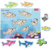 Medinė dėlionė Trefl Baby Shark 61627, 22 cm x 29.5 cm, 8 vnt., įvairių spalvų