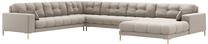 Kampinė sofa Micadoni Mamaia Structured, smėlio sp., kairinė, 327 x 256 cm x 75 cm