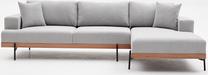 Kampinė sofa Hanah Home Liva 825BLC2816, pilka sp., dešininė, 76 x 227 cm x 94 cm