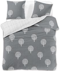 Patalynės užvalkalų komplektas DecoKing Albero, baltas/pilkas, 200 x 220 cm