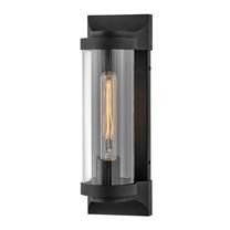 Āra sienas lampa Quintiesse Pearson, 60W, E27, IP44, melna krās., 11.5 cm x 35.6 cm