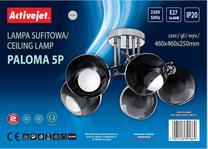 Kristall-lühter lagi ActiveJet Paloma 5P, E27, 5 x 40 W, must v. / kroom v.