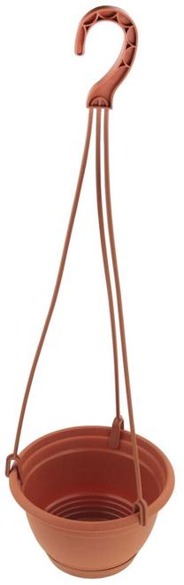 Pakabinamas gėlių vazonas Agro, plastikinis, Ø 27 cm, ruda sp.