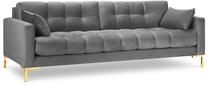 Sofa Micadoni Home Mamaia Velvet, šviesiai ruda sp., 177 x 92 cm x 75 cm