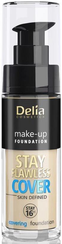 Skystas makiažo pagrindas Delia Cosmetics Stay Flawless Cover, 501 porcelain, 30 ml