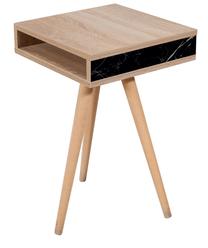 Kavos staliukas Kalune Design Zigon, ąžuolo sp., 40 cm x 40 cm x 64 cm