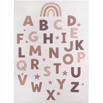 Paklājs iekštelpu Ayyildiz Coco Alphabet, oranža krās./bēša krās., 150 cm x 80 cm