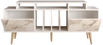 ТВ стол Kalune Design Char, белый цв./светло-коричневый цв., 35 см x 160 см x 70.8 см