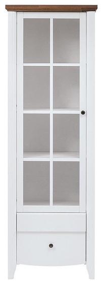 Vitrina Kalio REG1W2S, ruda/balta, 65 cm x 41.5 cm x 169.5 cm